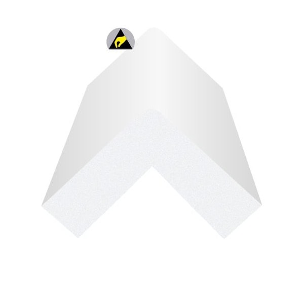 Ergomat XLarge Square Corner Bumper ESD White XLSCB120-ESD-W - main